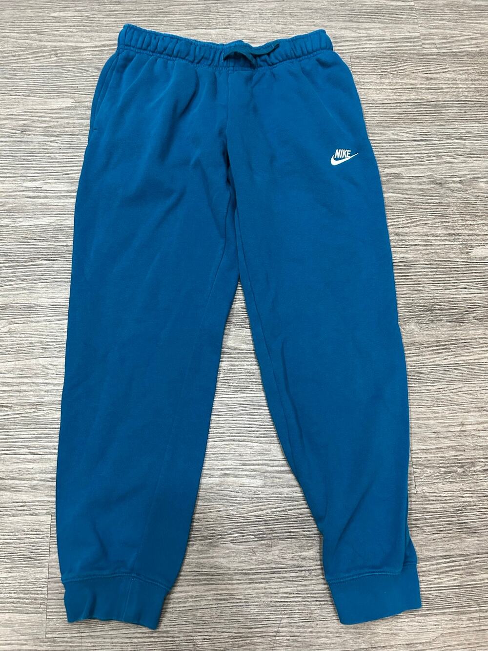 Nike Teal Blue Fleece Jogger Sweatpants Embroidered Swoosh Size Medium M